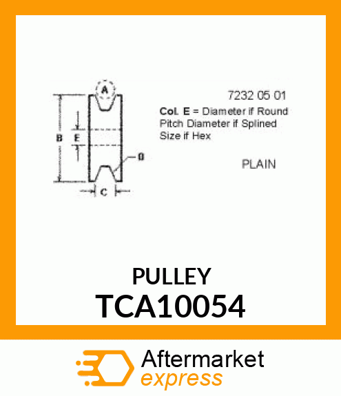 PULLEY, IDLER TCA10054