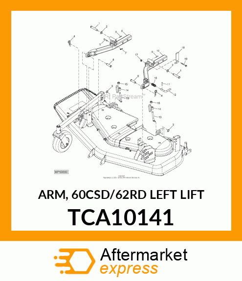 ARM, 60CSD/62RD (LEFT) LIFT TCA10141