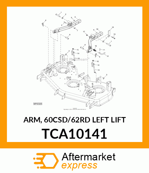 ARM, 60CSD/62RD (LEFT) LIFT TCA10141