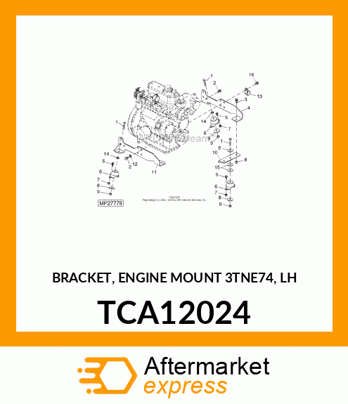 BRACKET, ENGINE MOUNT 3TNE74, LH TCA12024