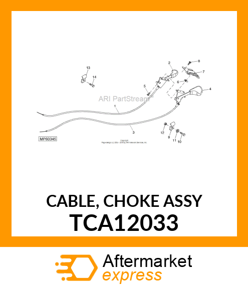 CABLE, CHOKE ASSY TCA12033