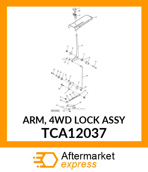 ARM, 4WD LOCK ASSY TCA12037