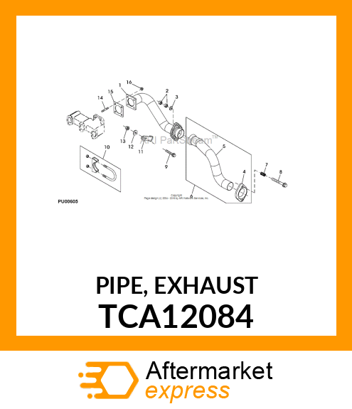 PIPE, EXHAUST TCA12084