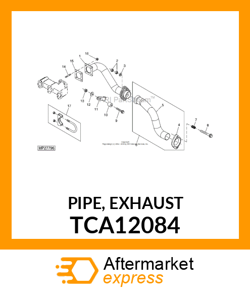 PIPE, EXHAUST TCA12084