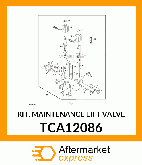 KIT, MAINTENANCE LIFT VALVE TCA12086