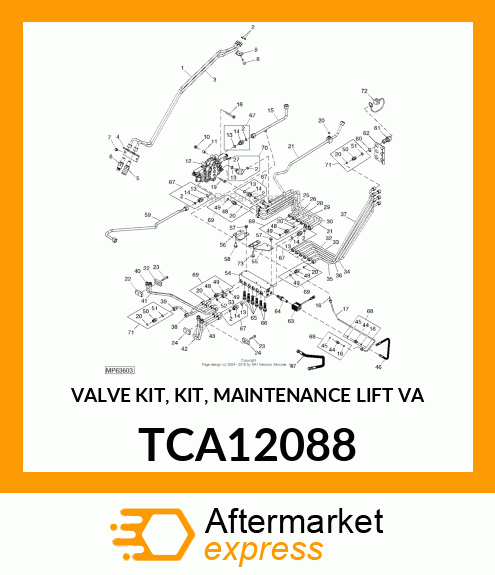 VALVE KIT, KIT, MAINTENANCE LIFT VA TCA12088