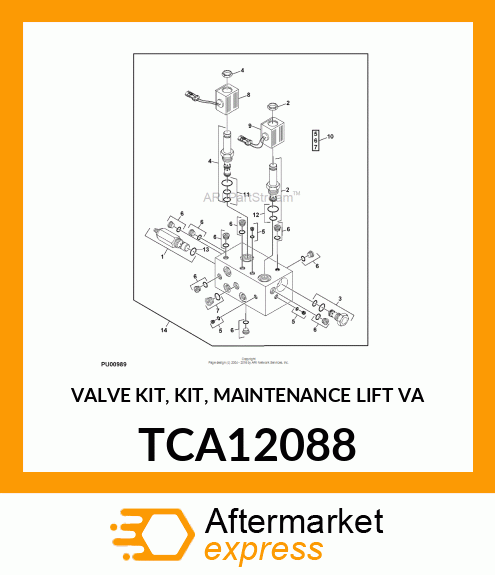 VALVE KIT, KIT, MAINTENANCE LIFT VA TCA12088