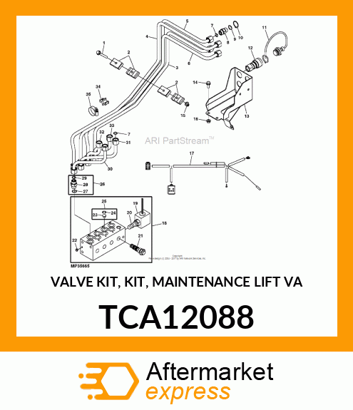 VALVE KIT, KIT, MAINTENANCE LIFT VA TCA12088