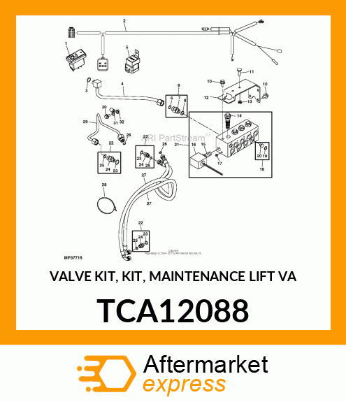 VALVE KIT, KIT, MAINTENANCE LIFT VA TCA12088