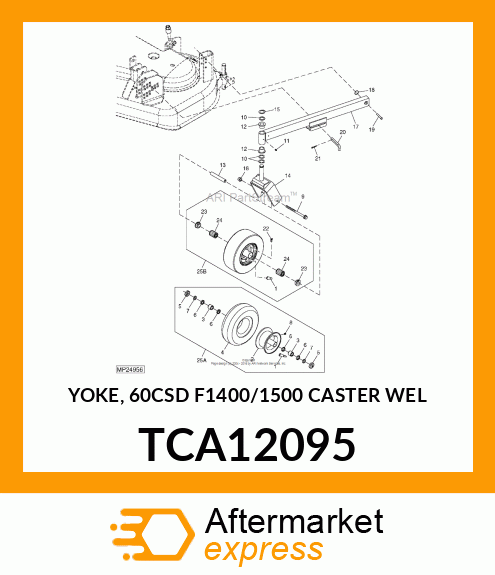 YOKE, 60CSD (F1400/1500) CASTER WEL TCA12095