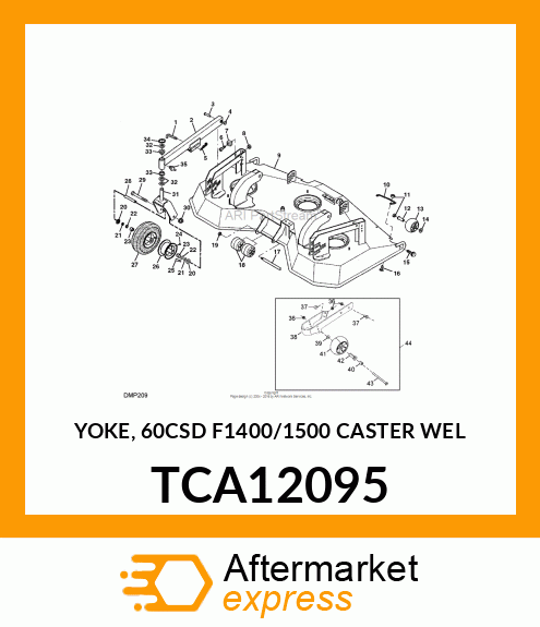 YOKE, 60CSD (F1400/1500) CASTER WEL TCA12095