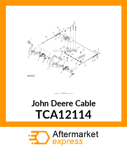 CABLE, HYDRO (FWD,F1500) TCA12114