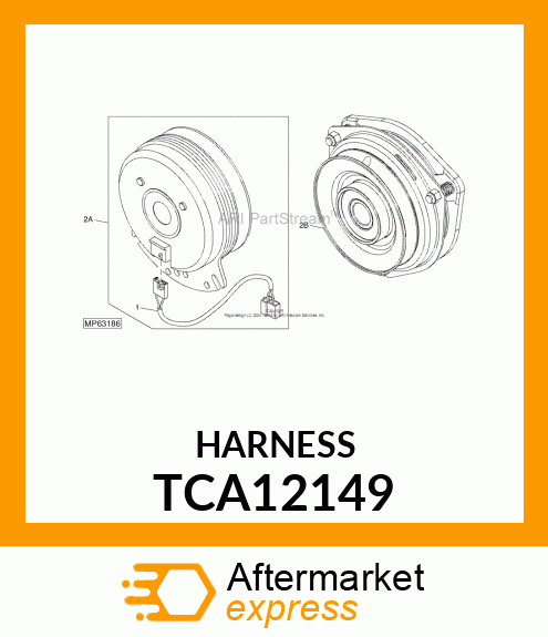 HARNESS, PTO CLUTCH JUMPER TCA12149