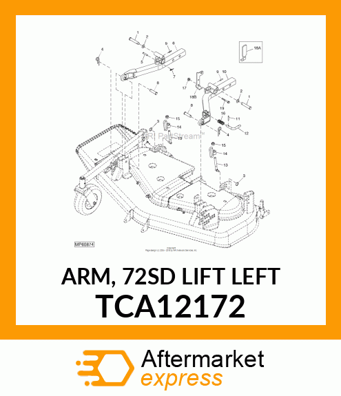 ARM, 72SD LIFT (LEFT) TCA12172