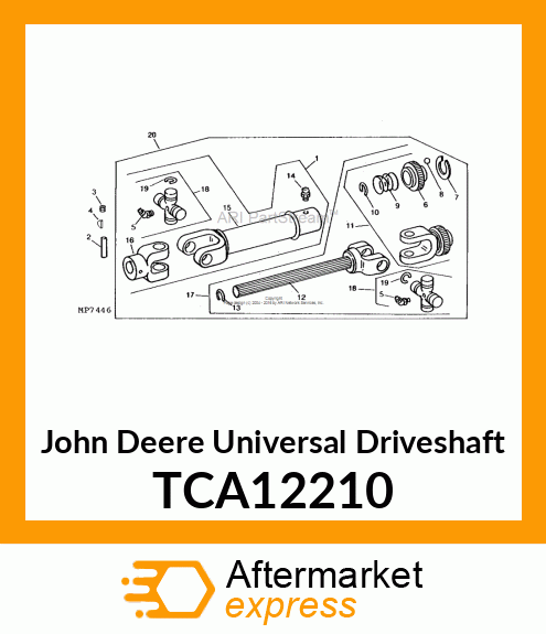 DRIVESHAFT, PTO F900 TCA12210