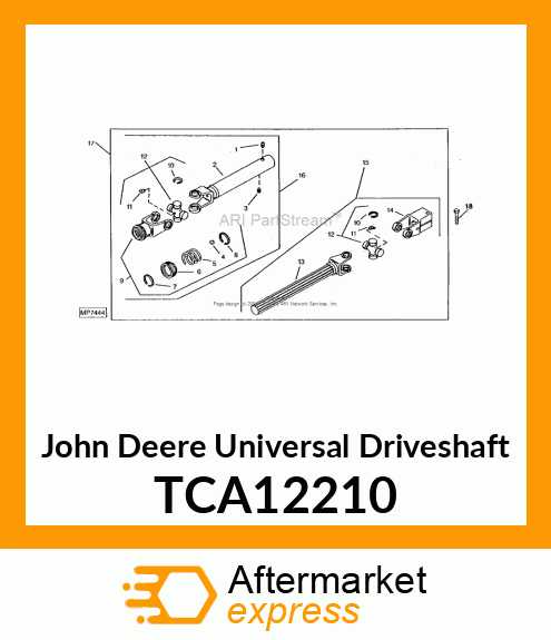 DRIVESHAFT, PTO F900 TCA12210