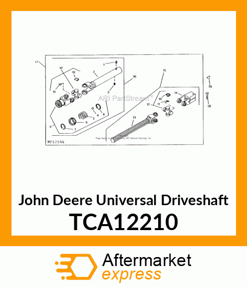 DRIVESHAFT, PTO F900 TCA12210