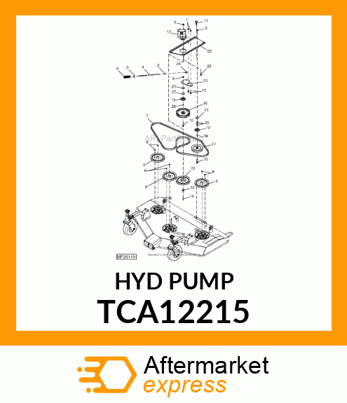 MOTOR, HYDRAULIC GEAR (31.8CC) TCA12215