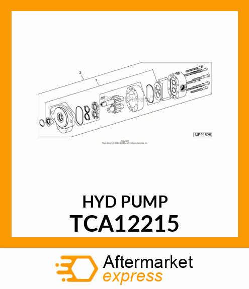 MOTOR, HYDRAULIC GEAR (31.8CC) TCA12215