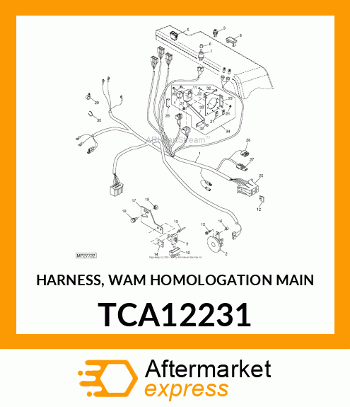 HARNESS, WAM HOMOLOGATION MAIN TCA12231