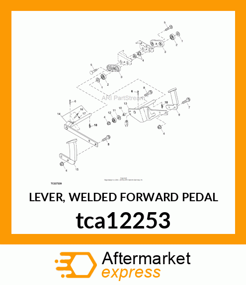 LEVER, WELDED FORWARD PEDAL tca12253