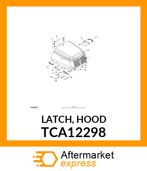 LATCH, HOOD TCA12298