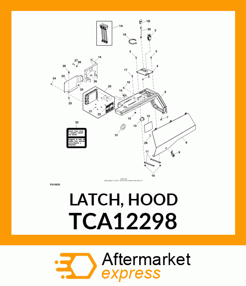 LATCH, HOOD TCA12298