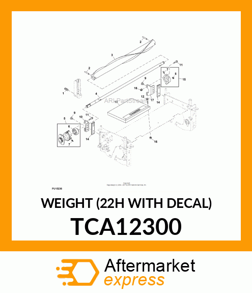 WEIGHT (22H WITH DECAL) TCA12300