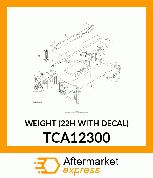 WEIGHT (22H WITH DECAL) TCA12300