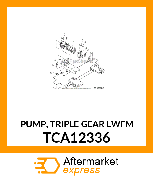 PUMP, TRIPLE GEAR (LWFM) TCA12336