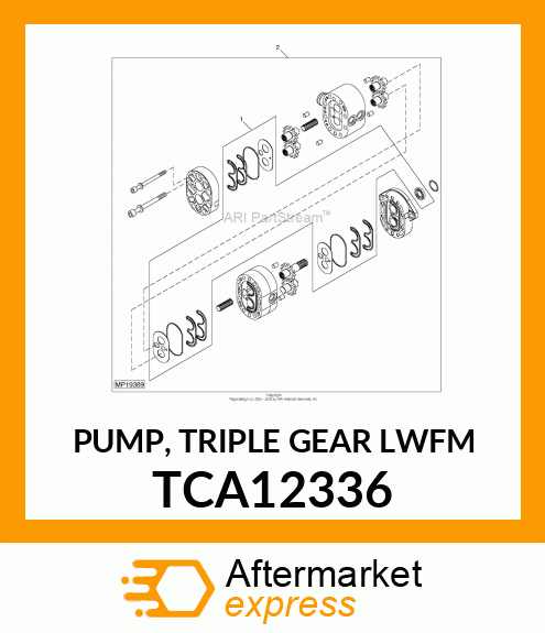 PUMP, TRIPLE GEAR (LWFM) TCA12336