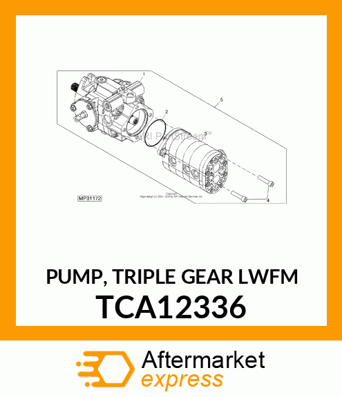 PUMP, TRIPLE GEAR (LWFM) TCA12336