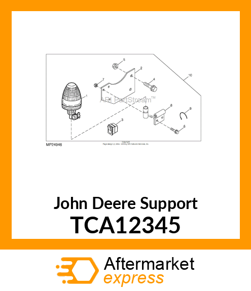 SUPPORT, BRACKET, BREAK AWAY BEACON TCA12345