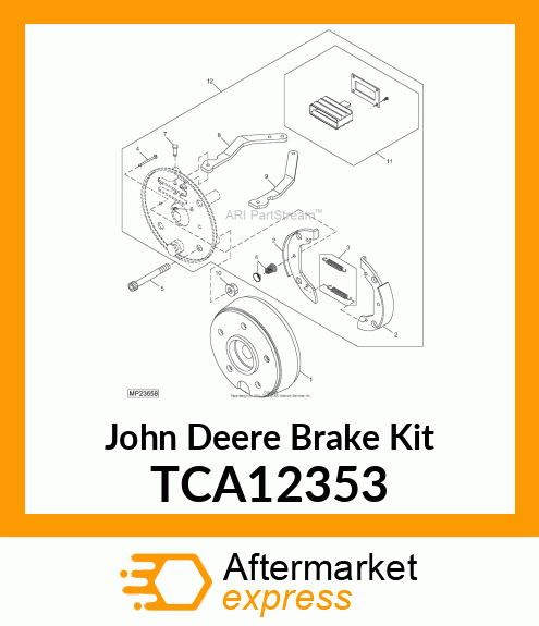 KIT, BRAKE HOLD DOWN PIN, SPRING, TCA12353