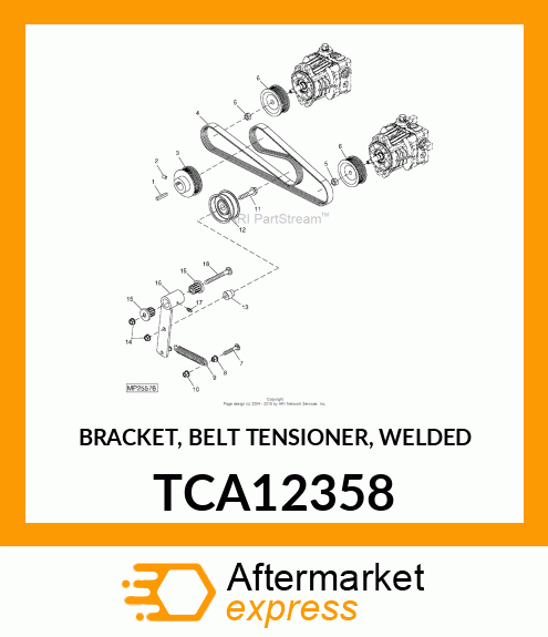 BRACKET, BELT TENSIONER, WELDED TCA12358