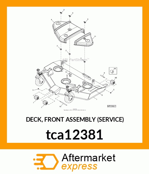 DECK, FRONT ASSEMBLY (SERVICE) tca12381