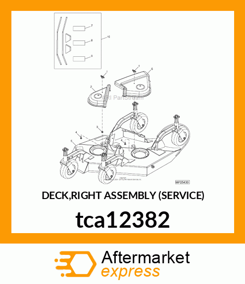 DECK,RIGHT ASSEMBLY (SERVICE) tca12382