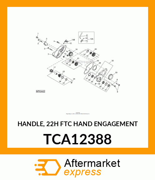 HANDLE, 22H FTC HAND ENGAGEMENT TCA12388