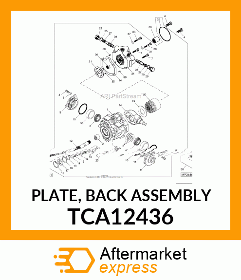 PLATE, BACK ASSEMBLY TCA12436