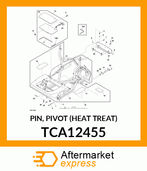 PIN, PIVOT (HEAT TREAT) TCA12455