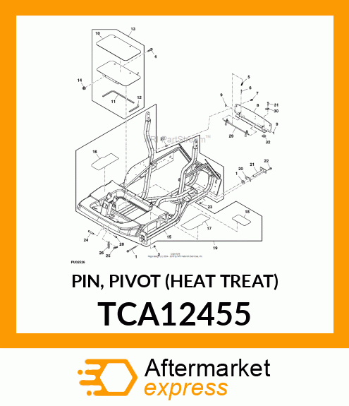 PIN, PIVOT (HEAT TREAT) TCA12455