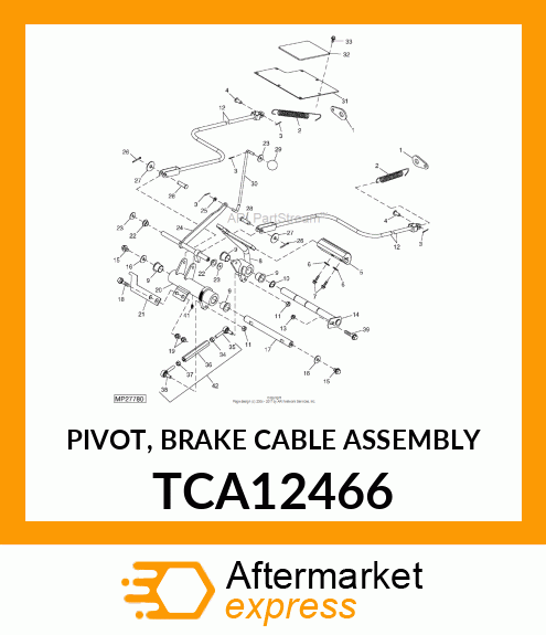 PIVOT, BRAKE CABLE ASSEMBLY TCA12466