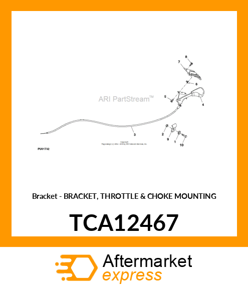 Bracket - BRACKET, THROTTLE & CHOKE MOUNTING TCA12467