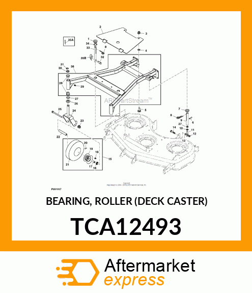 BEARING, ROLLER (DECK CASTER) TCA12493