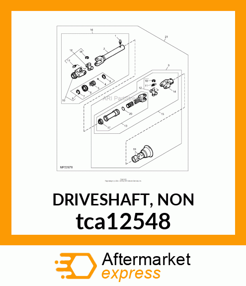 DRIVESHAFT, NON tca12548