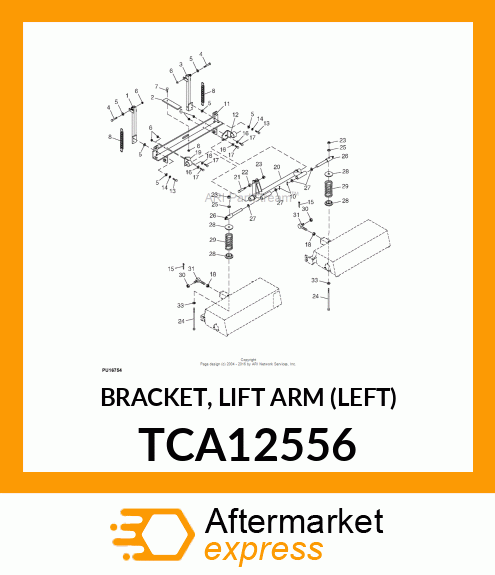 BRACKET, LIFT ARM (LEFT) TCA12556