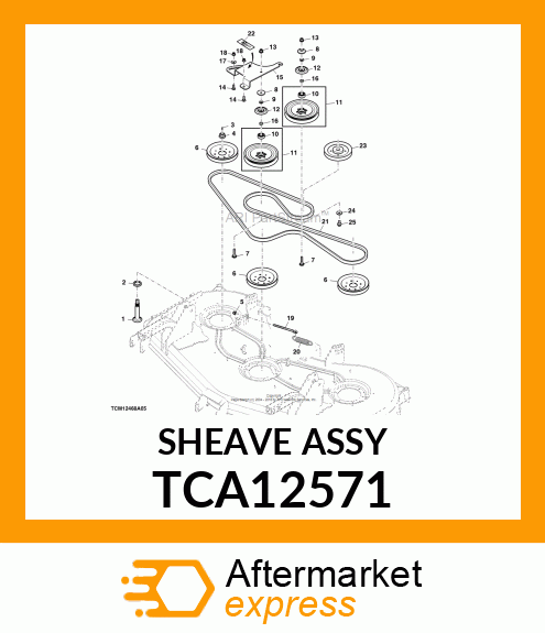 SHEAVE ASSEMBLY, SPLIT SHEAVE, 4.5 TCA12571