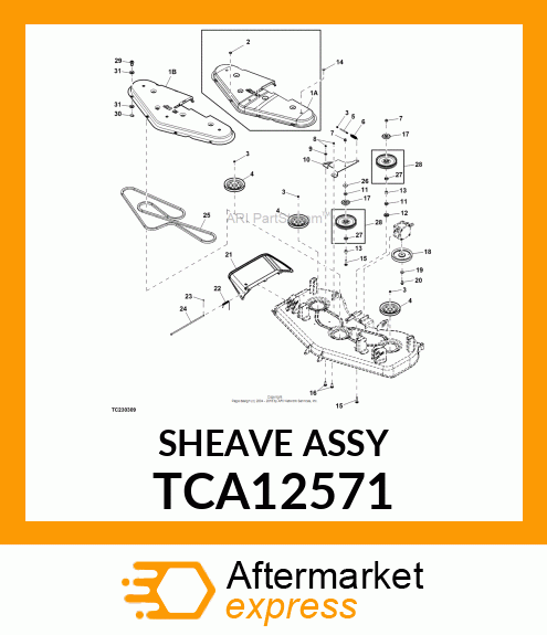 SHEAVE ASSEMBLY, SPLIT SHEAVE, 4.5 TCA12571