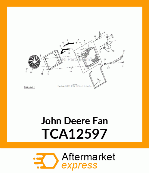 FAN, ELECTRIC COOLING TCA12597