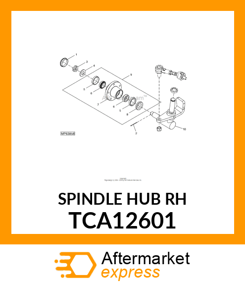 SPINDLE, ASSY (2WD,RH) TCA12601